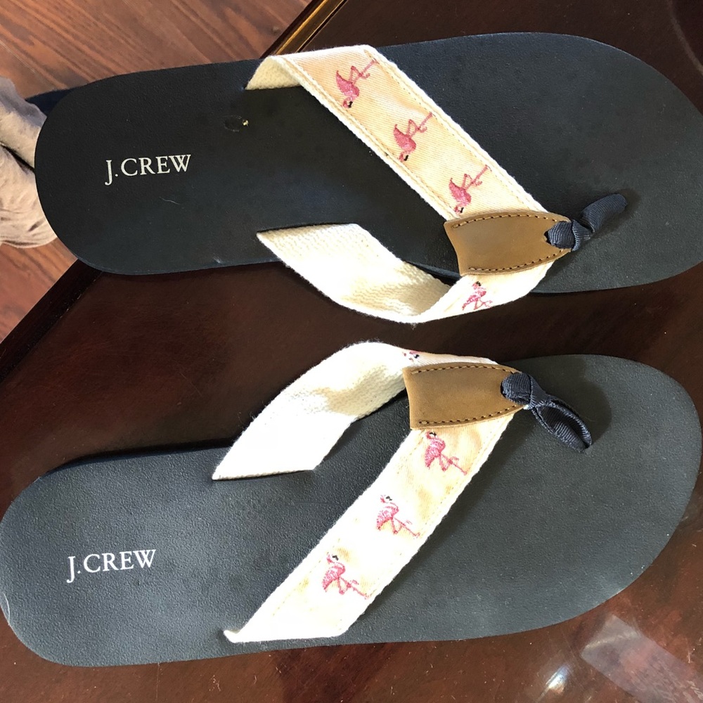 J Crew Flamingo Flip Flop